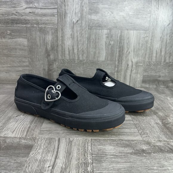 Vans Mary Jane Style 93 Women's size 7 Triple Black Shoes - Picture 4 of 8